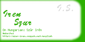 iren szur business card