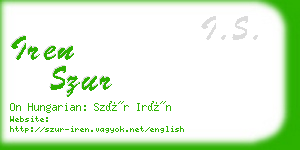 iren szur business card